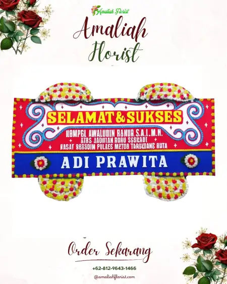 Papan Bunga Ucapan Selamat Afulu